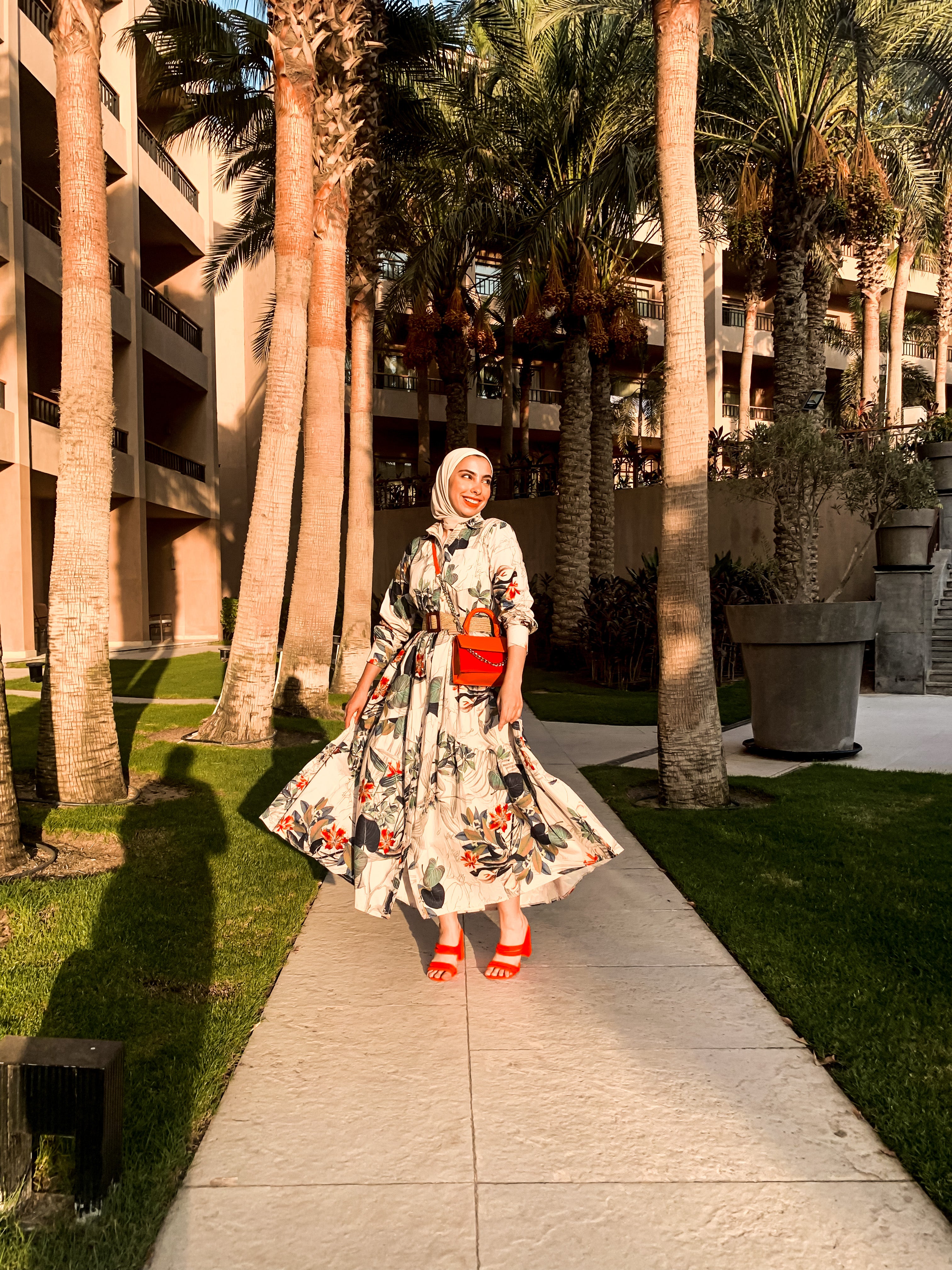 Floral shirt dress