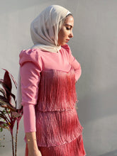 Load image into Gallery viewer, pink fringes dress
