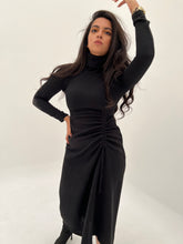 Load image into Gallery viewer, Turtleneck Sweater Dress In black

