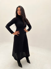 Load image into Gallery viewer, Turtleneck Sweater Dress In black
